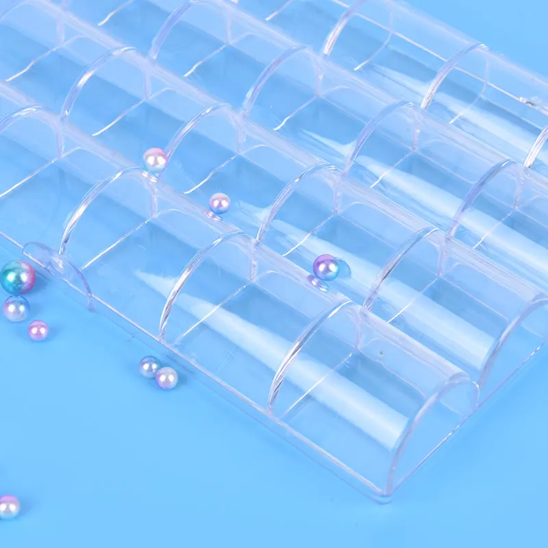 

24 Grid Clear Box Plastic ring Jearrings Box Nail Art rhinestones Case Storage