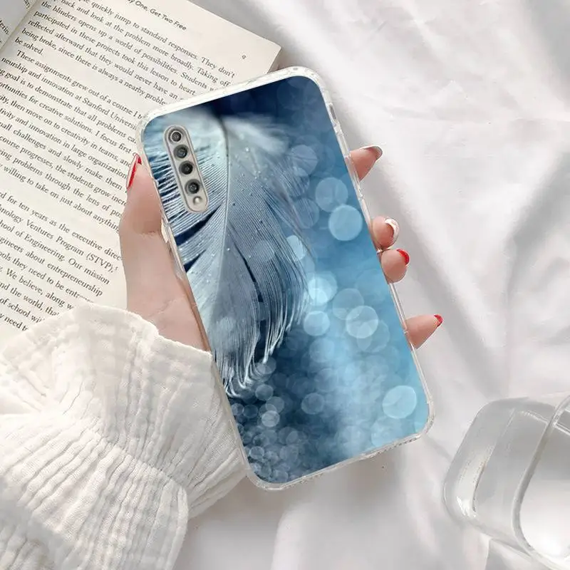 

Beautiful bright glorious feathers Phone Case Transparent For Xiaomi Redmi K30 10T 10X 9 9A 8 8A 7 7A 6 K40 T S PRO 5G
