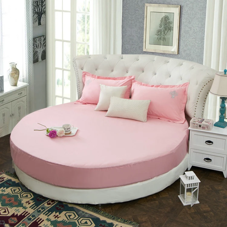 100% хлопковая круглая простыня для кровати однотонные круглые покрывала дома
