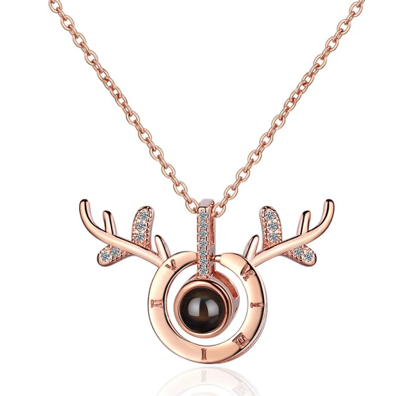 Ожерелье женское из серебра 100 пробы с оленьими рогами на 925 языках | Украшения и