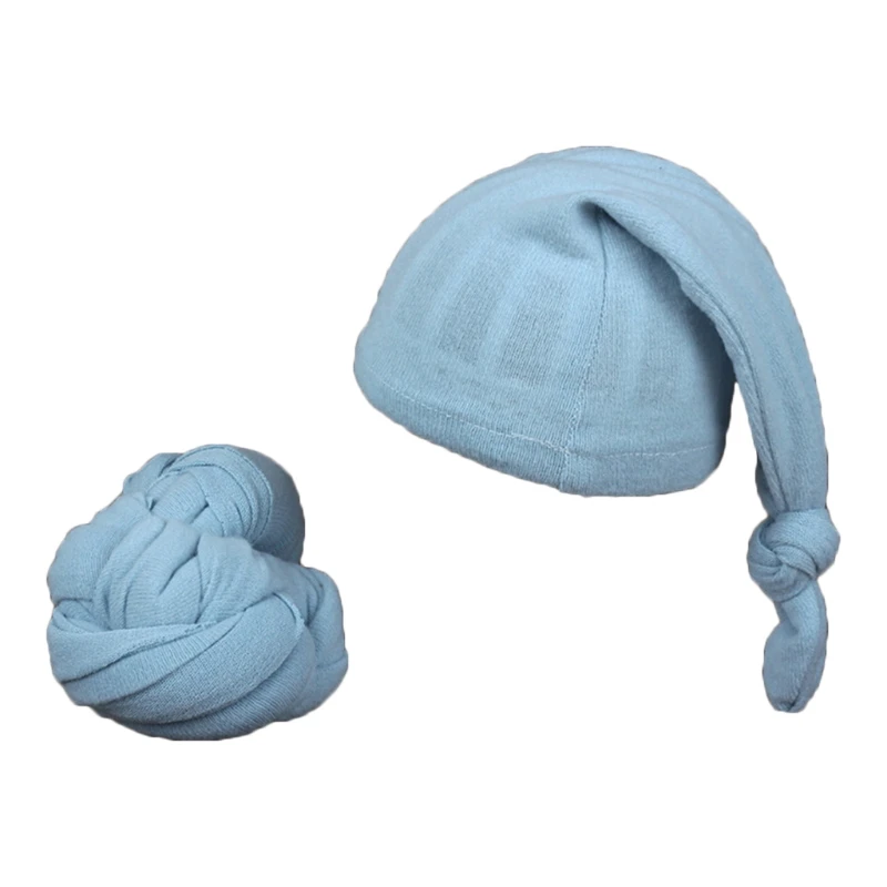 

23GD 2 Pcs Baby Receiving Blanket+Beanie Set Infants Sleeping Swaddle Wrap Hat