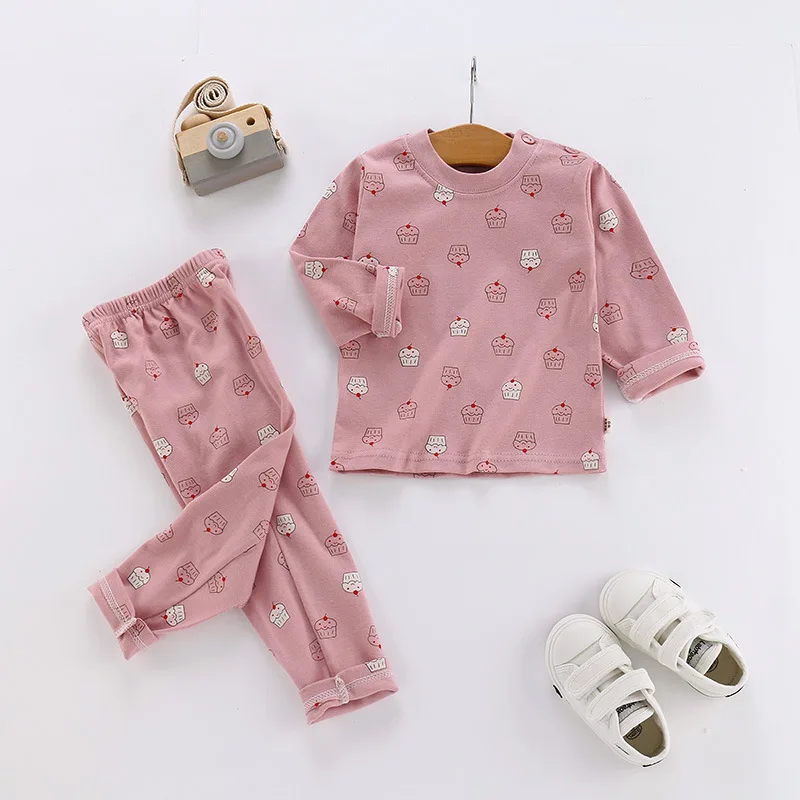 INS/Детские пижамы хлопковая детская одежда для маленьких мальчиков и девочек
