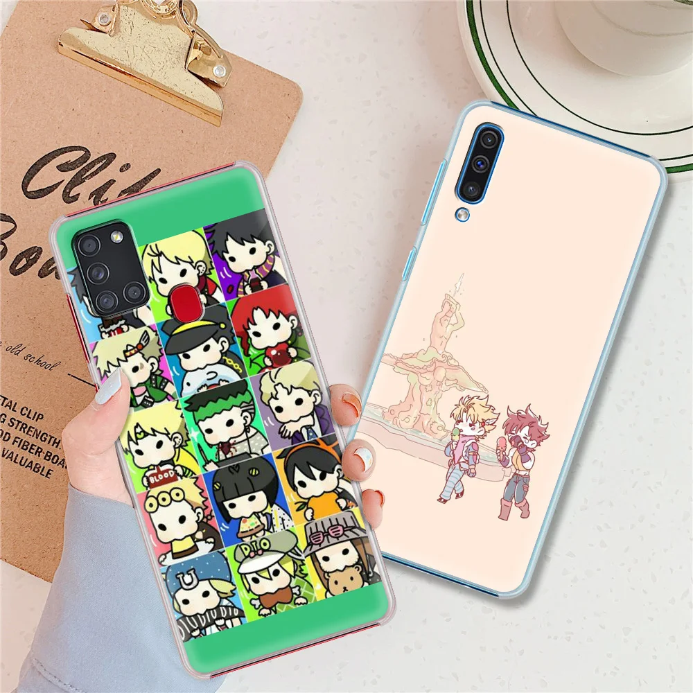 

Cute JoJo Bizarre Adventure Hard PC Phone Case For Samsung Galaxy A51 A50 A71 A70 A21s A31 A12 A10 A20e A40 A41 Cover Coque