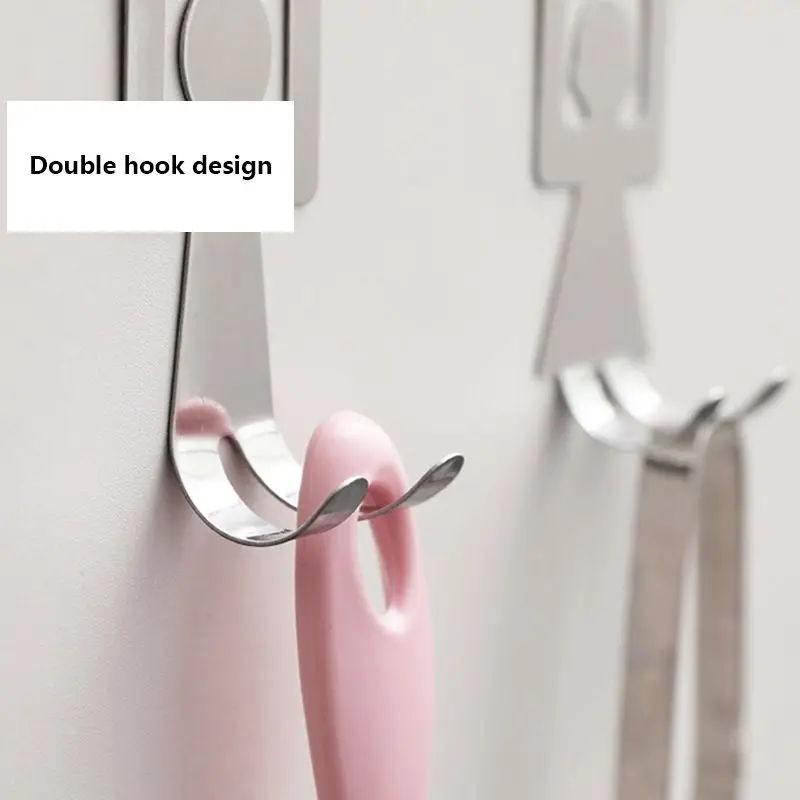 2 шт./компл. Нержавеющая сталь для влюбленных в форме крючков Кухня горшок Pan