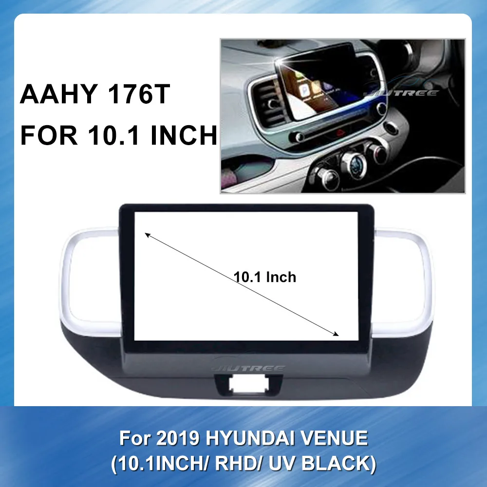 

Car Radio Fascia For Hyundai VENUE 2019 RHD UV BLACK Console Panel Trim Facia Plate Adapter Install Kit Cover Bezel Frame