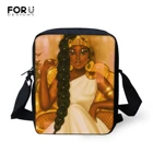 Сумка-слинг Женская FORUDESIGNS, черная, африканская, с рисунком в американском стиле, 2020