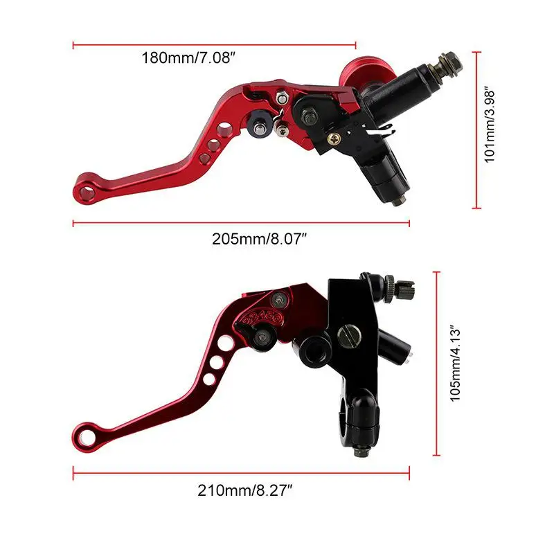 1 пара 7/8 ''мотоцикл руль Тормозной сцепления Главный цилиндр рычаг для дюйма