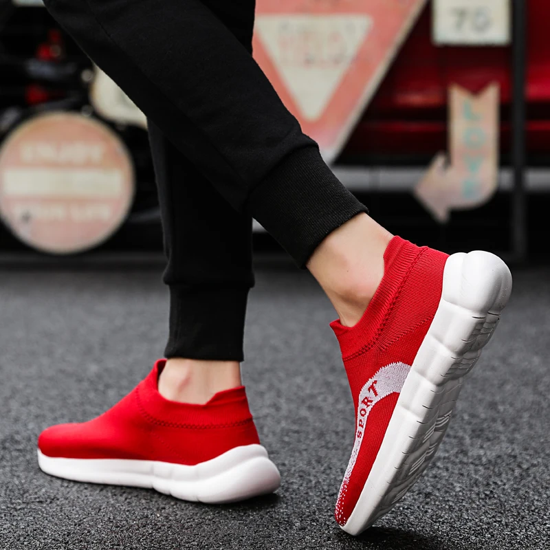 

SUOVEKGO 2020 Fashion New Men's Casual Shoes Men's Brand Sneakers Mesh Shoes Moccasins Slippers Breathable Spring