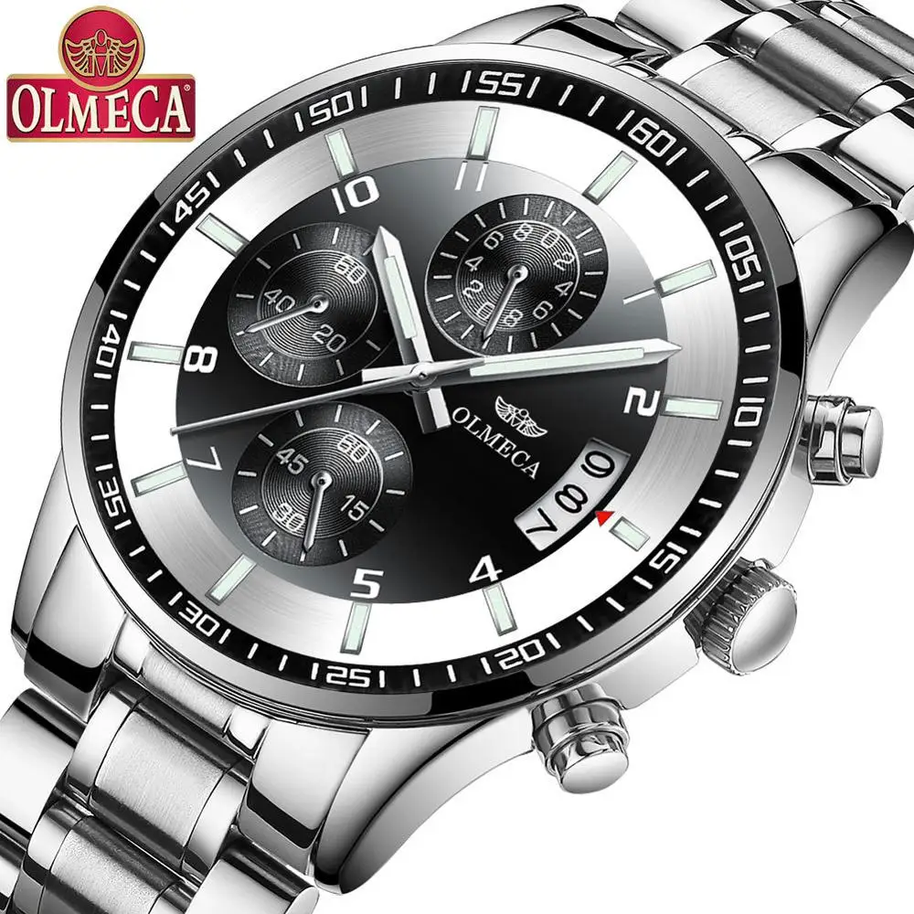 OLMECA Мужские кварцевые наручные часы Для мужчин Роскошные деловые мужские