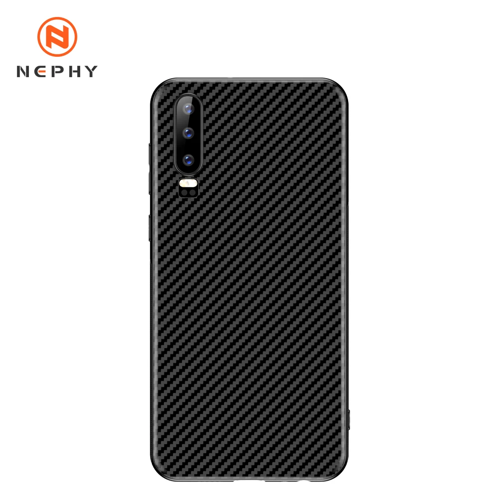 Нескользящий мягкий чехол для Huawei P20 P30 Lite Mate 20 30 Pro Y9 2018 Honor Play Nova 3e 4e Карбоновый