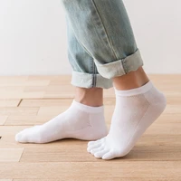 summer mens socks cotton five finger socks low cut ultra thin mesh section socks short socks male high quality 5 pairslot