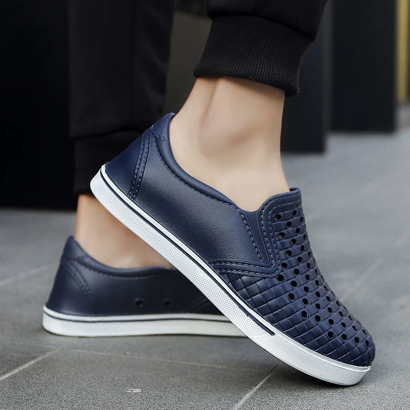 

Sandals Men Loafers Bottom Leather Men Shoes Comfortable Beach Men Sandals Microfiber Handmade Non-slip Sandalias Hombre