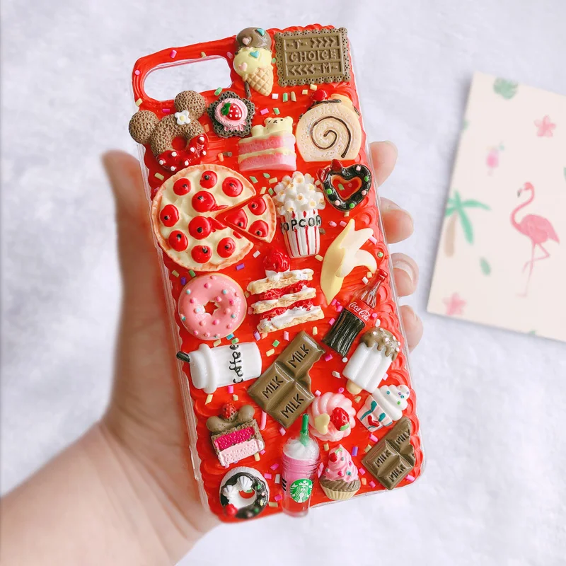 Для iPhone11/12 pro max чехол 3D для телефона сделай сам ip 6s 7/8plus ручной работы кремово