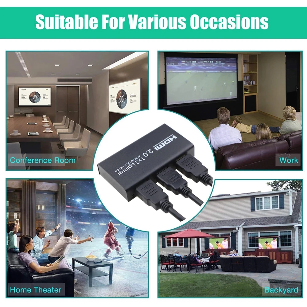 Разветвитель HDMI 2 0 выхода 4K @ 60 Гц YUV 4:4:4 HDR смарт разветвитель 1 в HDCP переключатель