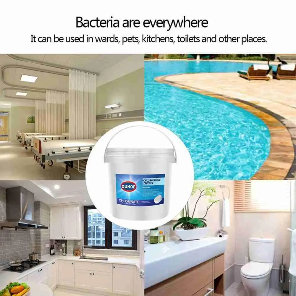 

New Swimming Pool Aquatic Cleaning Effervescent Disinfection Tablets Tablets Cleaner Tools Pool Cleaning Bottled Sterilizat A9T8