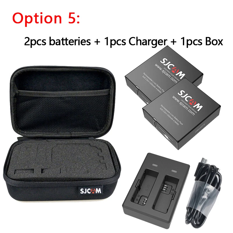Аккумулятор SJCAM SJ9 Strike 1300mAh литий-ионная Дополнительная запасная батарея зарядное устройство с двойным разъемом чехол для SJ9 Strike Actioin камеры - Цвет: option 5
