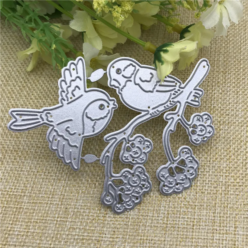 

Birds on the tree Metal Cutting Dies Stencil for DIY Scrapbooking Album Embossing Paper Cards Deco Crafts Die Cuts