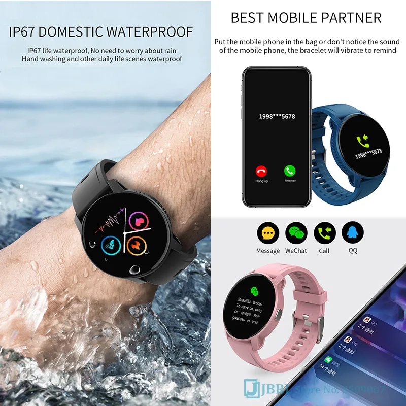 smart watch 2021 women men smartwatch fitness tracker sports fashion waterproof digital electronics clock for andriod ios hour free global shipping