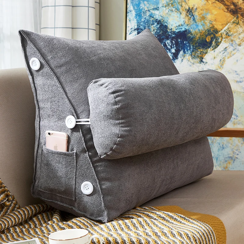 Nordic Household Triangle Sofa Cushion Korea Velvet Head Pillow Meditation Chair Pad Cloud Cuscini Divano Gift FK035 | Дом и сад