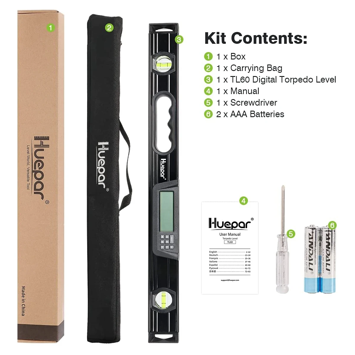 

Huepar Цифровой инклинометр 610 мм