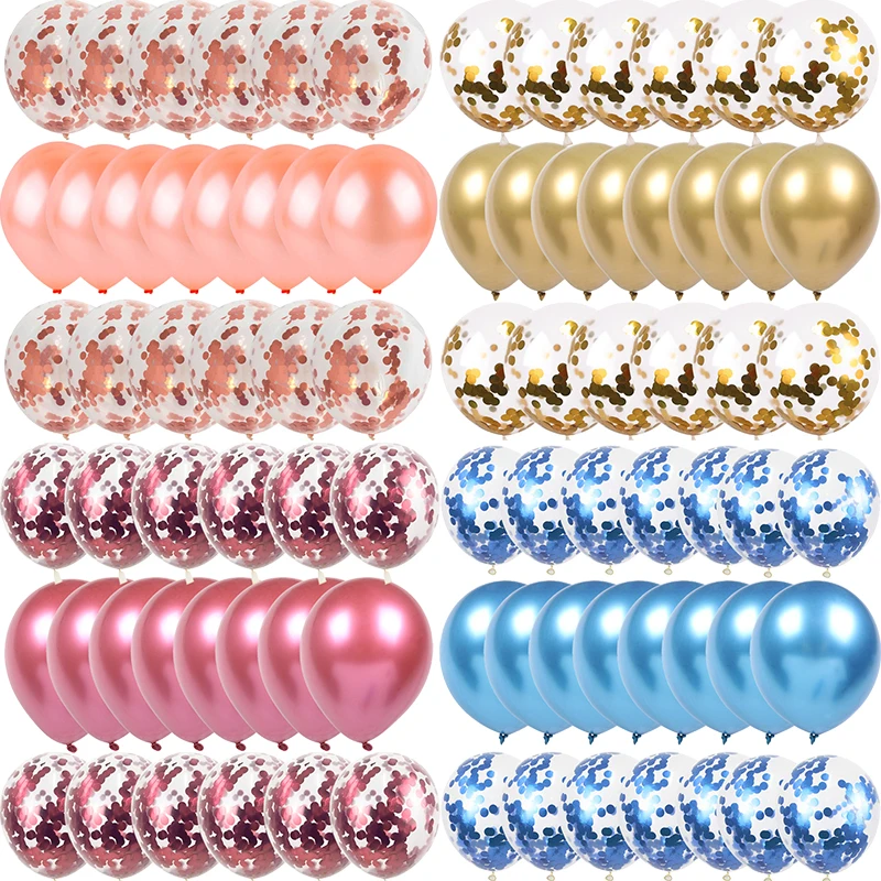 20 шт./лот воздушные шары с конфетти металлические гелиевые для мальчиков и
