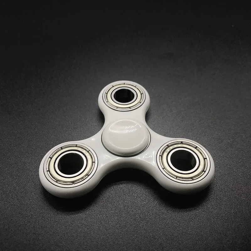 7 Цветов керамика Бусы Tri-Spinner Пластиковые EDC Руки Спиннер Для Аутизма и СДВГ волнуются спинер Долгое Время Анти стресс Игрушки - Цвет: small white