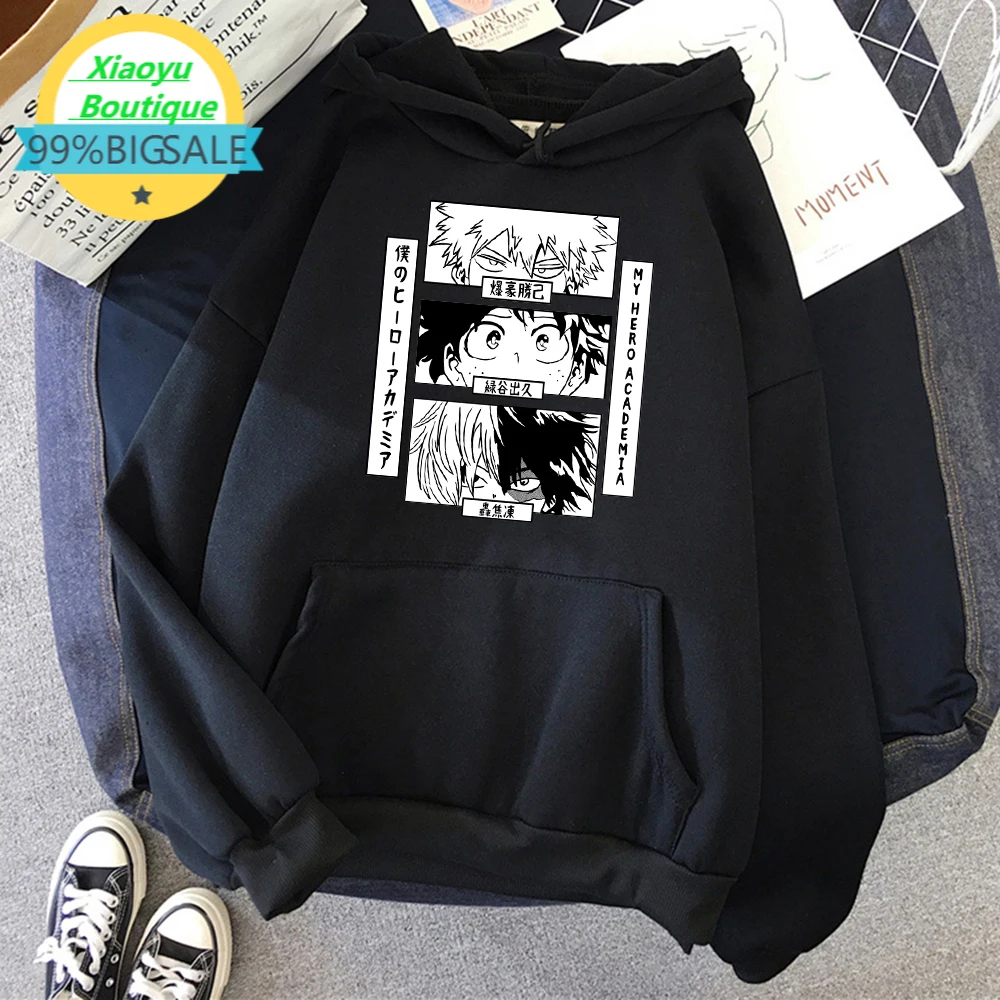 

My Hero Academia Anime Team Men Clothing Autumn Fashion Hoody Simplicity Casual Streetwear Fleece Pullovers Loose Hoodie Mens