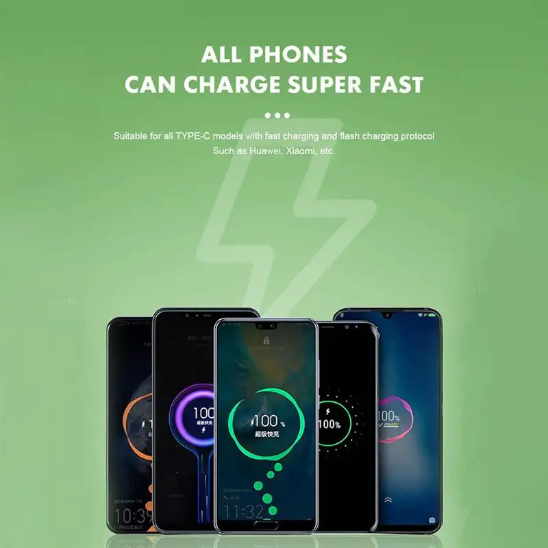 

5 Colors 3A Super Fast Charge Liquid Silicone Cable w/Light For iOS Type-C Smart USB Data Cord Cable For iPhone Samsung Huawei