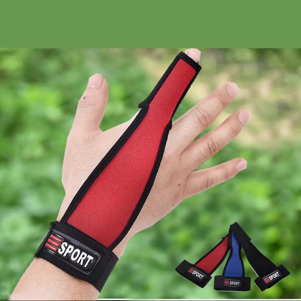 Один палец протектор перчатки для рыбалки один черный/красный/синий