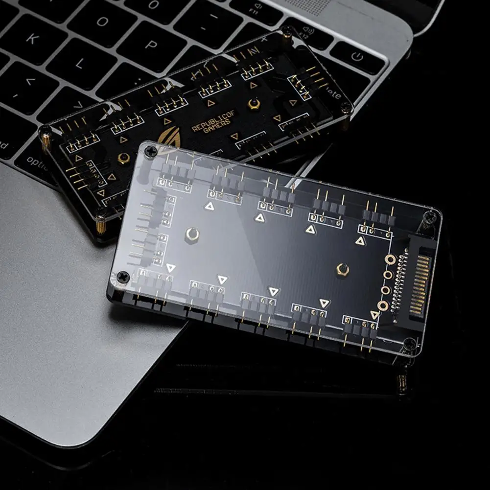 5V 3Pin/12V 4Pin Магнитный RGB охлаждающий разветвитель вентилятора концентратор с