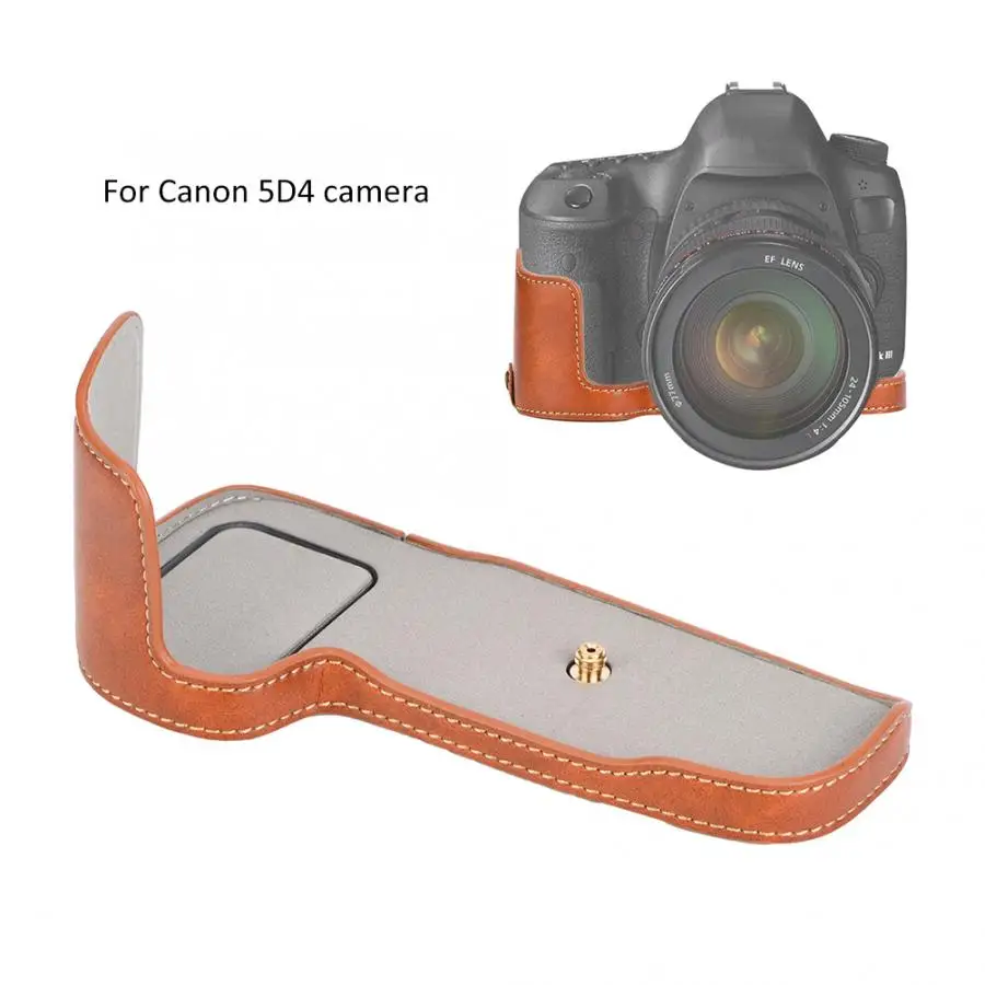 Портативный чехол из искусственной кожи для камеры полукорпус камер Canon 5D4 с