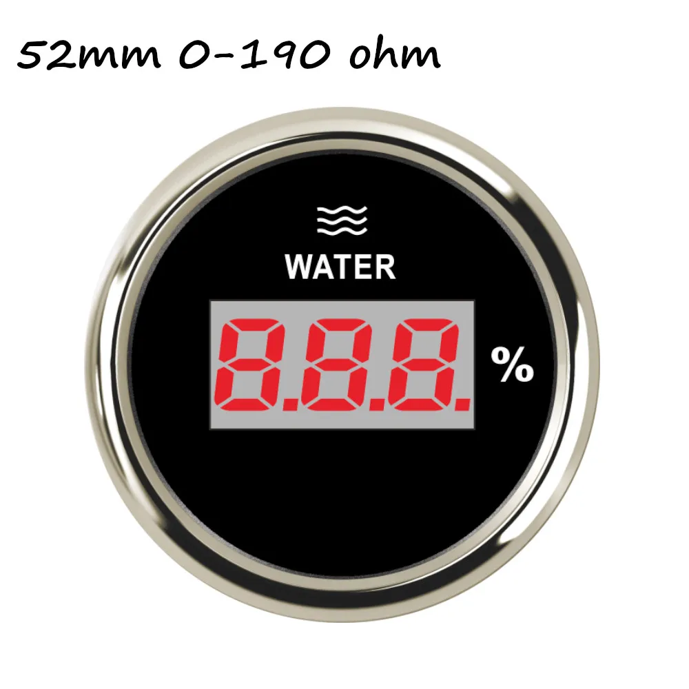 52 мм цифровой водонепроницаемый измеритель уровня воды 0 ~ 190 Ом/240 33 Ом с красной