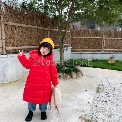 Детский пуховик с капюшоном для мальчиков и девочек|Пальто парки| |