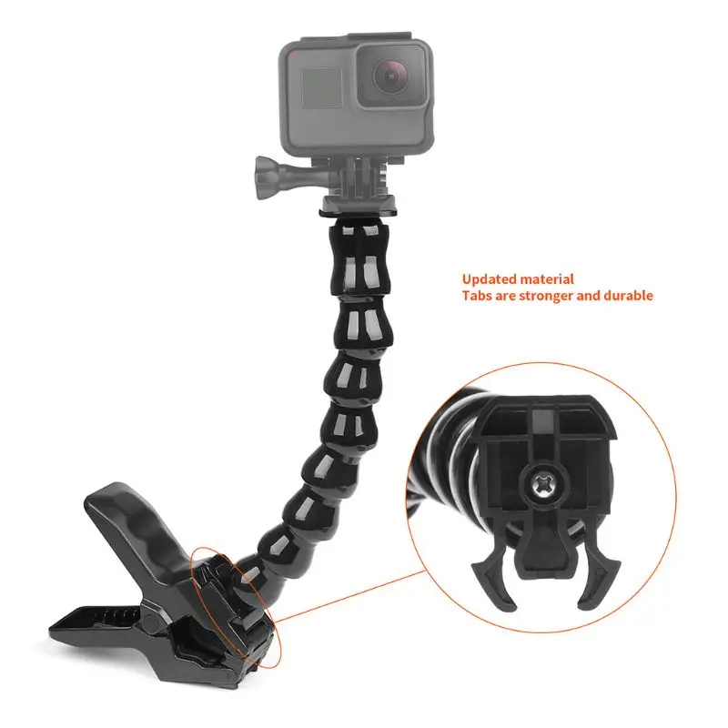 

Portable Jaws Flex Clamp Mount for gopro Hero 7/6/5/4/5/3/2/1 Yi 4k SJCAM SJ4000 M10 C30 H9 H9r Action Camera