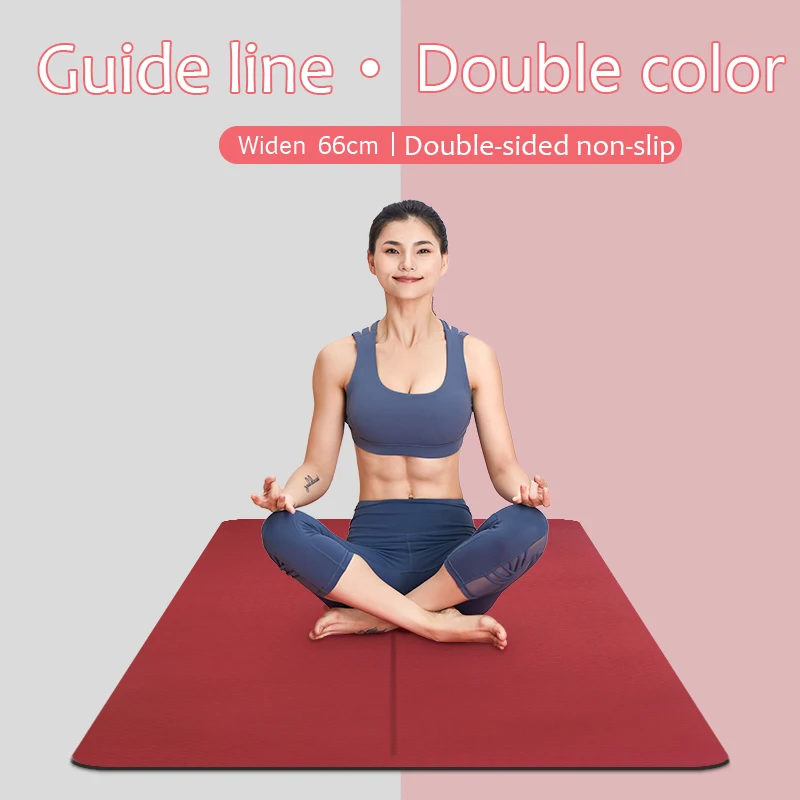 Коврик для йоги TPE завернут в 6 мм нескользящие спортивные подушки расширения