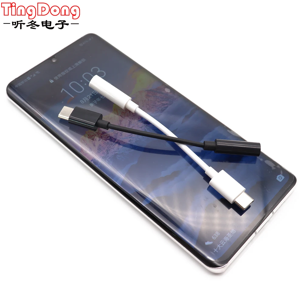 AUX-адаптер для наушников с разъемом Type-C на 3 5 мм Huawei mate 20 P30 pro Xiaomi Mi 8 9 SE аудиокабель