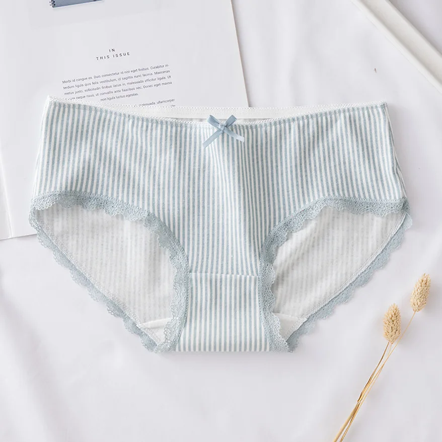 

3 Pieces/multiple Color Panties Lace Cotton Underwear Seamless Cotton Breathable Underwear Low Waist