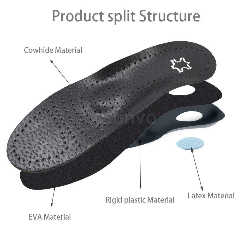 Ортопедические стельки Sunvo коррекция плоскостопия супинатор для мужчин и женщин