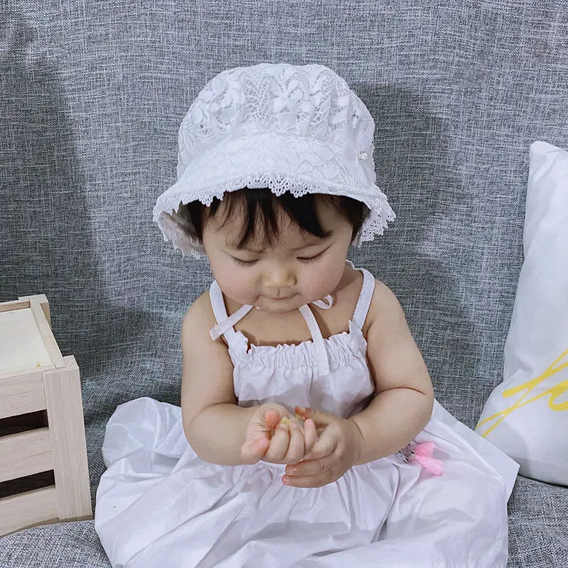 Детский кружевной капор шляпа детская шапочка для новорожденных летний реквизит
