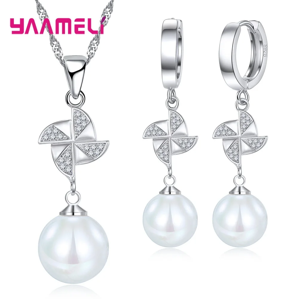 Женский ювелирный комплект из колье и серёг серебра 925 пробы | Украшения