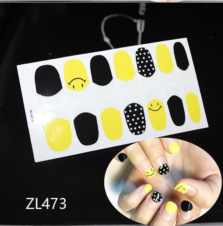 Ограниченная серия 14 небольших наклеек для ногтей с экологически чистыми