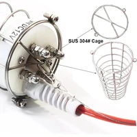 12-24V 450W LED Fishing Underwater Lamps Stainless Steel Cage Protective Sleeve LED Underwater Lamps Fishing Lure Lamps