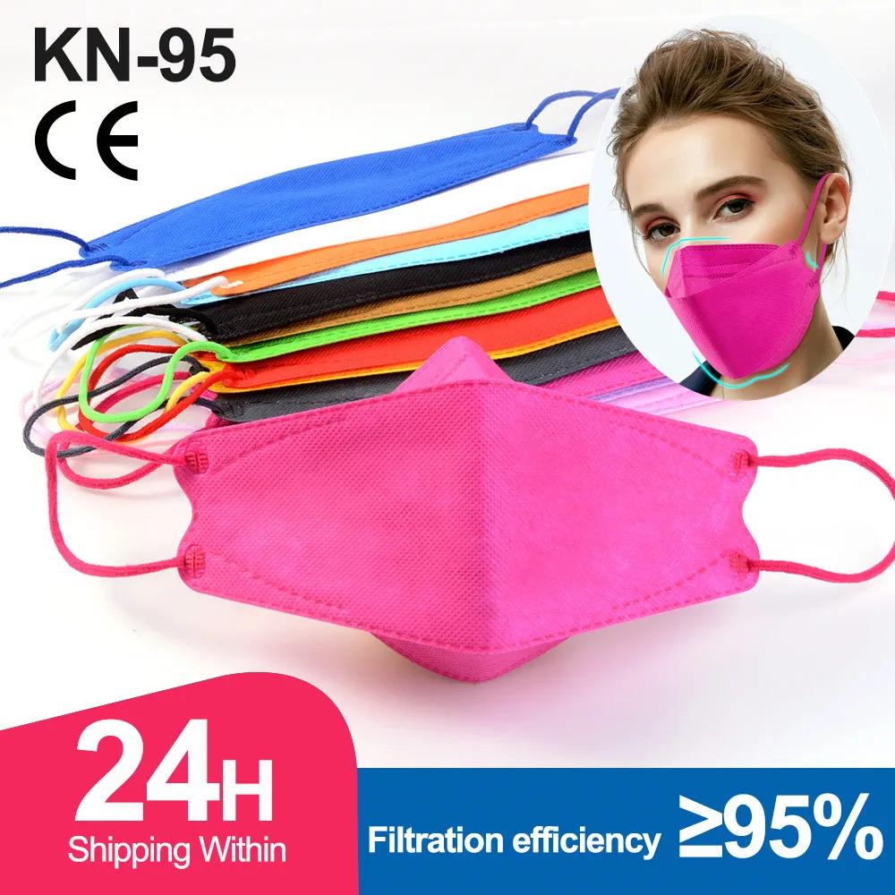 4 слойные маски для взрослых ffp2 kn95 Mascarillas fpp2 защитные лица fpp2kn95 фильтрационная
