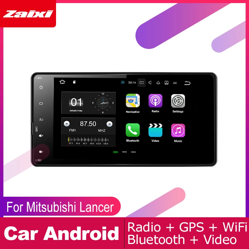 Автомобильный плеер ZaiXi 2 DIN с GPS-навигацией для Mitsubishi Lancer 2013 ~ 2019 автомобильная