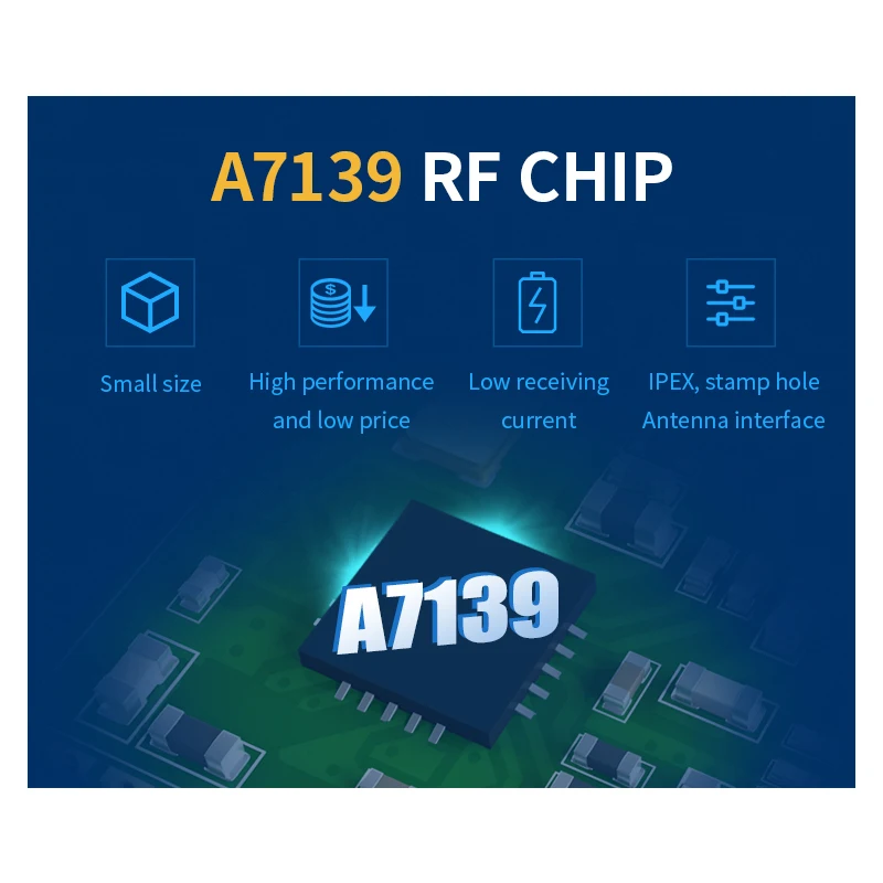 

E41-400M20S A7139 433MHz 20dbm 2km SPI SMD wireless data transmission module