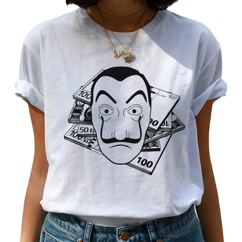 new money heist harajuku t shirts women la casa de papel hip hop t shirts fashion house of paper tshirt fashion top tees female free global shipping