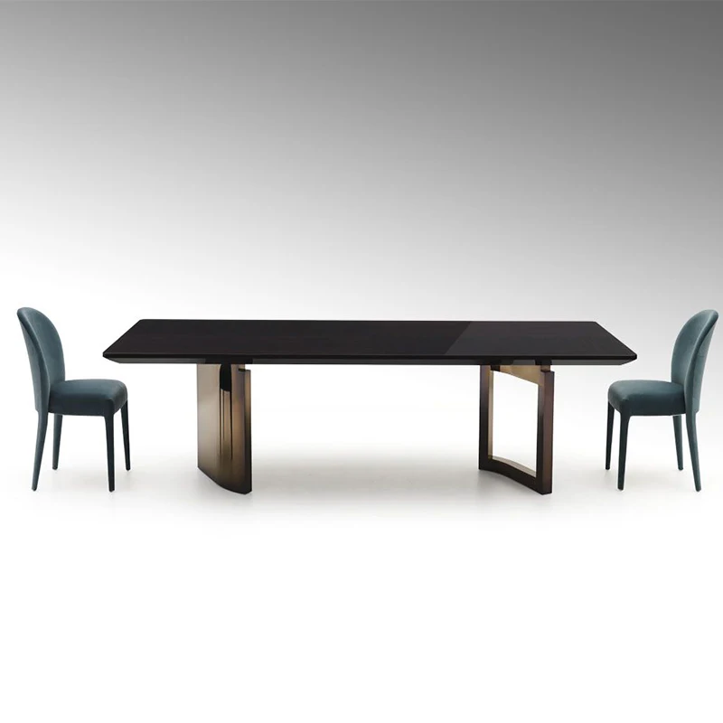 

Modern Italian luxury dinner table and chairs set marble dining table