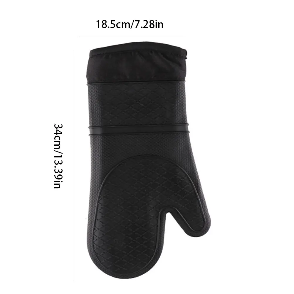 

BBQ Gloves High Temperature Resistance Oven Mitts 500 800 Degrees Fireproof Barbecue Heat Insulation Microwave Oven Gloves