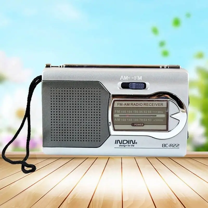 AM/FM карманный радиоприемник мини антенна телескопический портативный