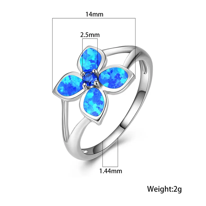 Кольцо женское обручальное с огненным опалом серебряная в стиле бохо цветов |